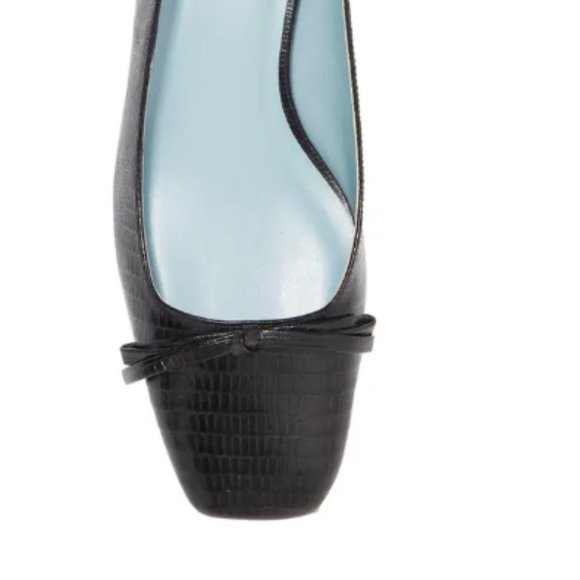 Frances Valentine Mary Embossed Leather Dress Pump In Black - Picture 3 of 12